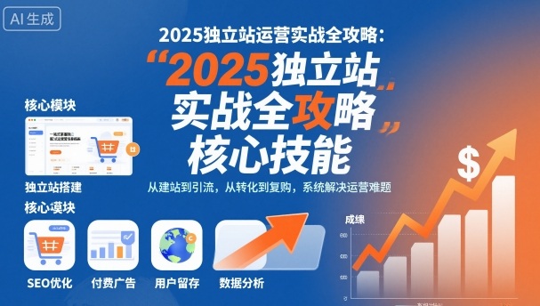 2025独立站运营实战全攻略,一站式掌握独立站运营核心技能-青心网创站