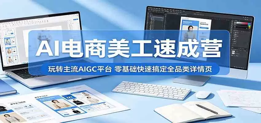 AI电商美工速成营：玩转主流AIGC平台，零基础快速搞定全品类详情页|青心网创站