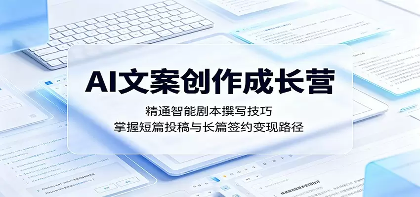 AI文案创作成长营：精通智能剧本撰写技巧，掌握短篇投稿与长篇签约变现路径|青心网创站