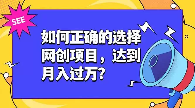 如何正确的选择网创项目，达到月入过万？，本课程教你正确选择项目。|青心网创站