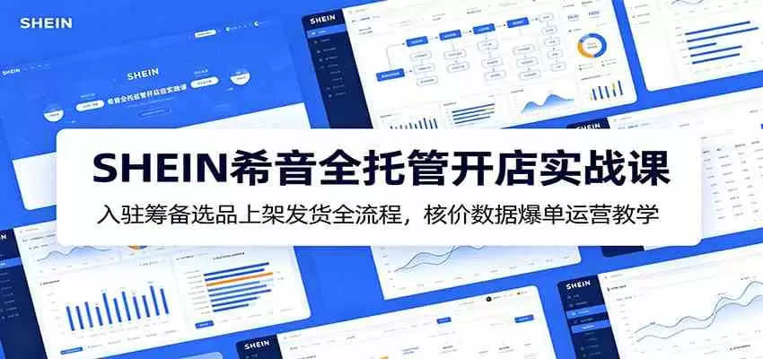 SHEIN希音全托管开店实战课：入驻筹备选品上架发货全流程，核价数据爆单运营教学|青心网创站