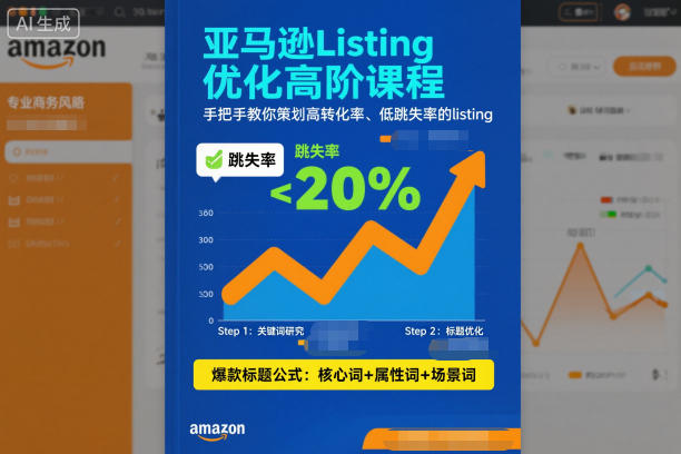 亚马逊Listing优化高阶课程，手把手教你策划高转化率、低跳失率的listing-青心网创站