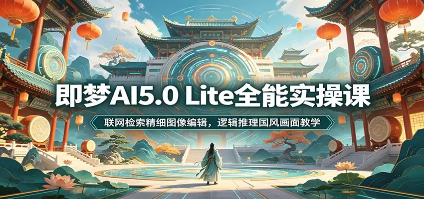 即梦AI5.0 Lite全能实操课：联网检索精细图像编辑，逻辑推理国风画面教学|青心网创站