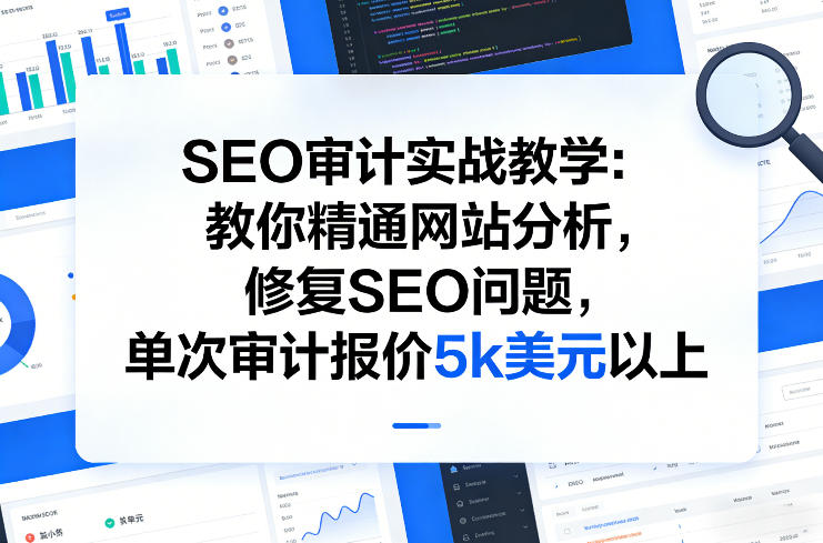 SEO审计实战教学：教你精通网站分析，修复SEO问题，单次审计报价5k美元以上青心网创青心网创站