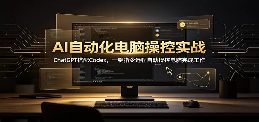 AI自动化电脑操控实战：ChatGPT搭配Codex，一键指令远程自动操控电脑完成工作|青心网创站