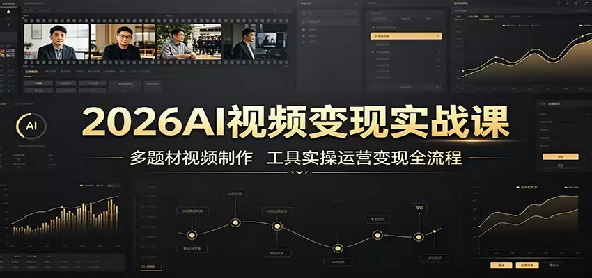2026AI视频变现实战课：多题材视频制作，工具实操运营变现全流程|青心网创站