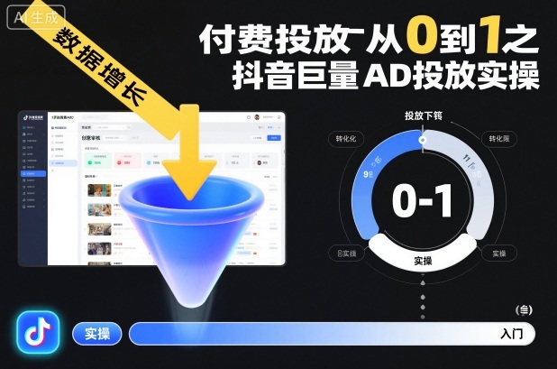 付费投放从0到1之抖音巨量AD投放实操-青心网创站