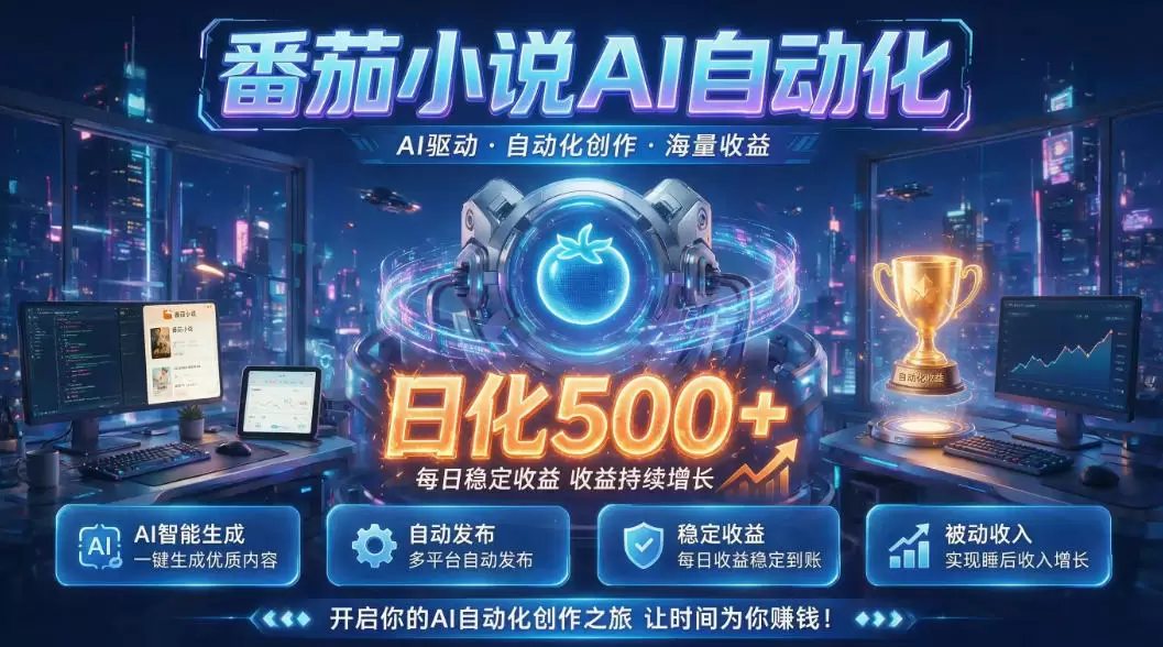 小白可做番茄AI，居家轻创业，每日稳赚500➕，普通人低门槛轻松线上增收【揭秘】|青心网创站