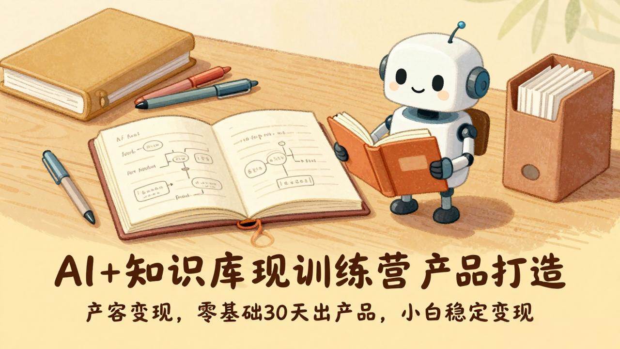 (17323期)AI+知识库变现训练营,产品打造、内容创作、全平台变现,零基础30天出产品,小白稳定变现青心网创青心网创站