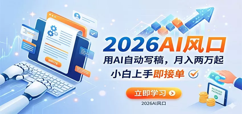 AI赚钱的新风口，用AI自动写稿，月入两万起，小白上手即接单|青心网创站