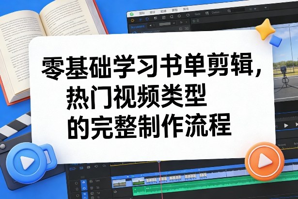 零基础学习书单剪辑，热门视频类型的完整制作流程（更新2026）青心网创青心网创站