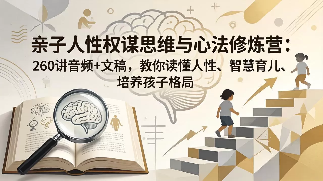 亲子人性权谋思维与心法修炼营：260讲音频+文稿，教你读懂人性、智慧育儿、培养孩子格局|青心网创站