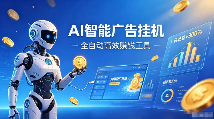 AI智能广告挂G，在家自动賺收益，全程无需人工操作、不用直播、不用拉人【揭秘】|青心网创站