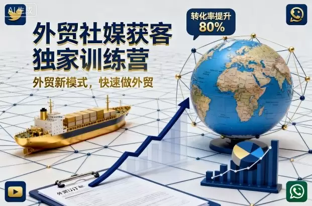 外贸社媒获客独家训练营，外贸新模式，快速做外贸（更新26年5月）|青心网创站