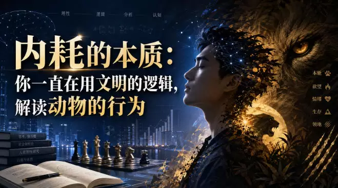 付费文章：内耗的本质：你一直在用文明的逻辑，解读动物的行为|青心网创站