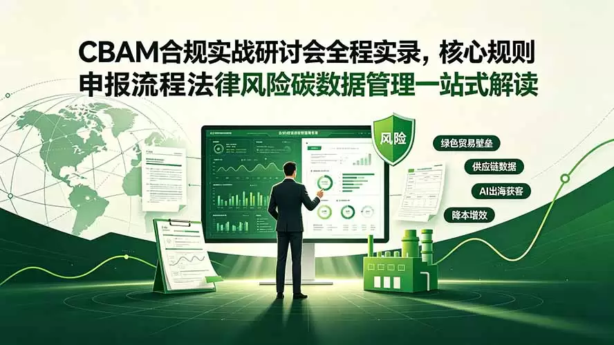 CBAM合规实战研讨会全程实录，核心规则申报流程法律风险碳数据管理一站式解读|青心网创站