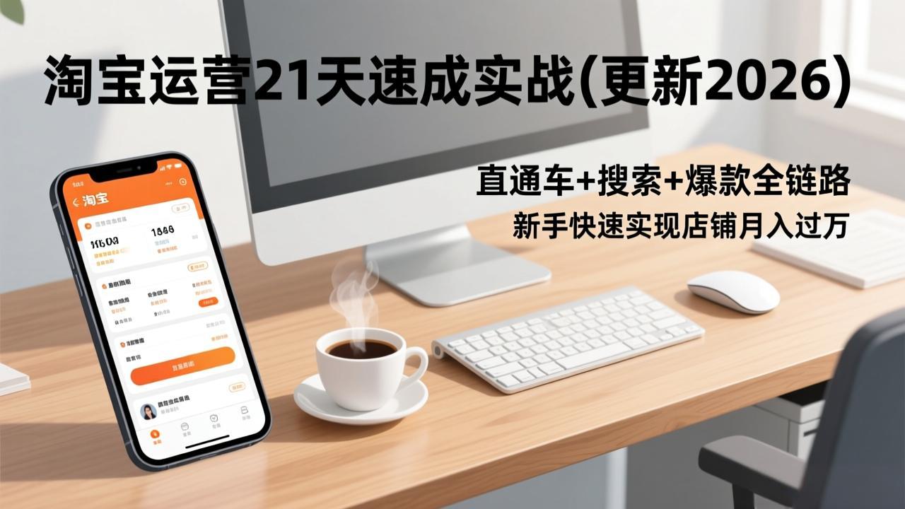 淘宝运营21天速成实战(更新2026青心网创青心网创站