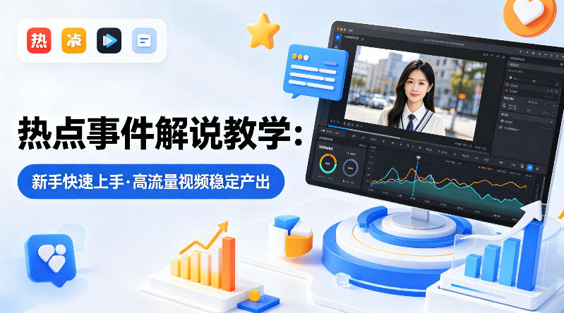 某大V的热点事件解说教学，新手也能快速上手，稳定产出高流量解说视频|青心网创站