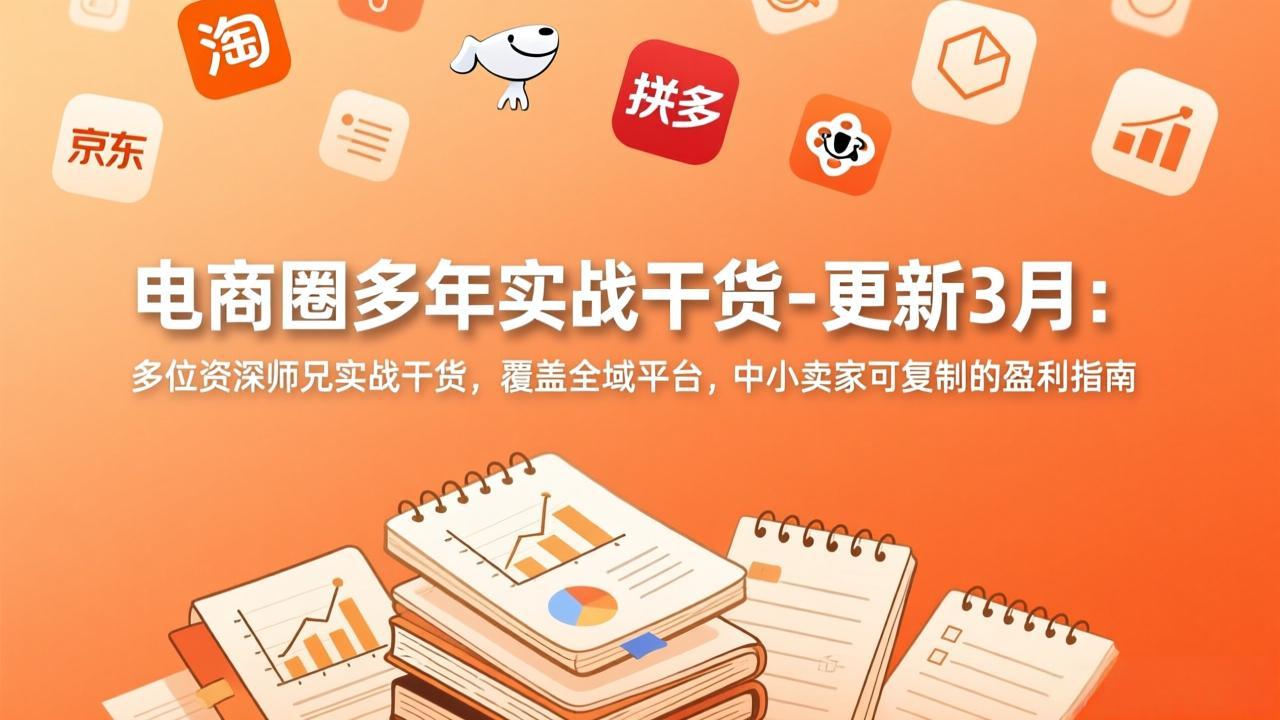 电商圈多年实战干货-更新3月:多位资深师兄实战干货,覆盖全域平台,中小卖家可复制的盈利指南青心网创青心网创站