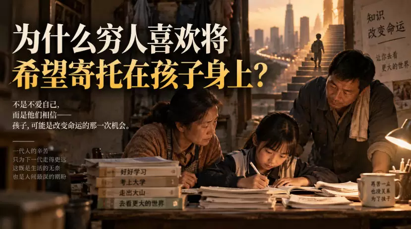 某社群精品文章:为什么穷人喜欢将希望寄托在孩子身上? 某社群精品文章:为什么穷人喜欢将希望寄托在孩子身上?