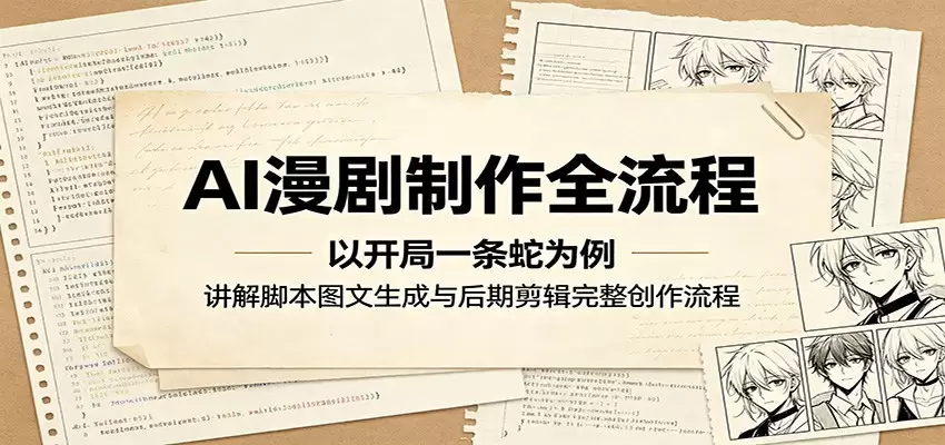 AI漫剧制作全流程：以开局一条蛇为例，讲解脚本图文生成与后期剪辑完整创作流程|青心网创站