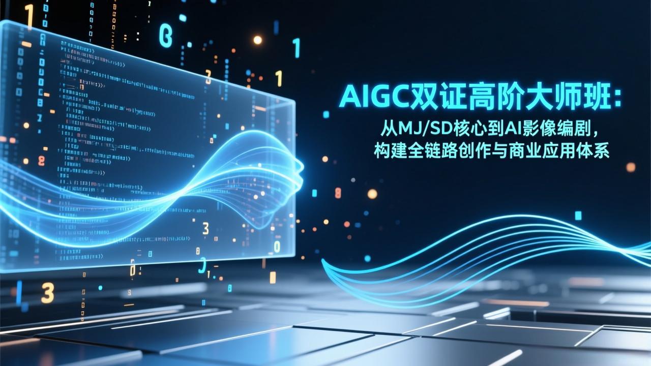 AIGC双证高阶大师班:从MJ/SD核心到AI影像编剧,构建全链路创作与商业应用体系青心网创青心网创站