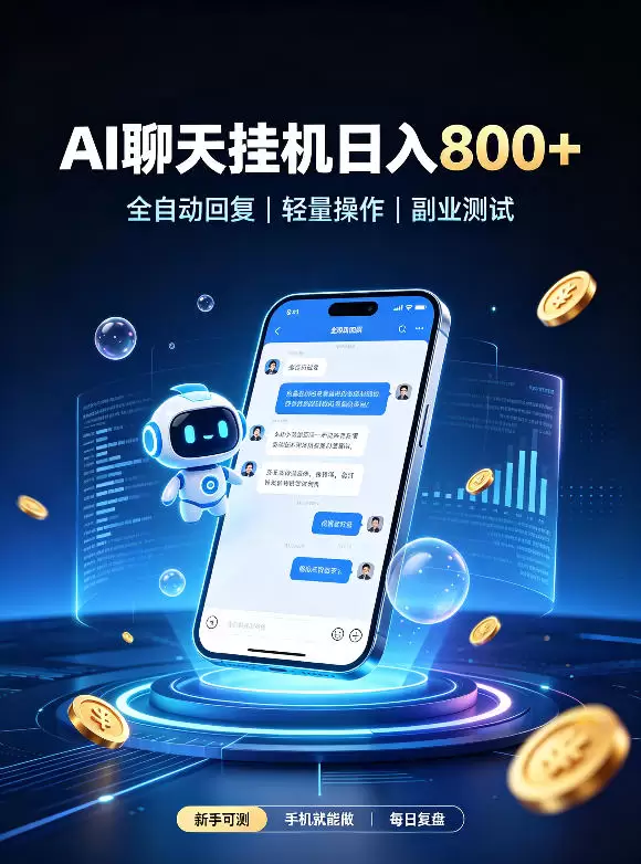 AI聊天挂G项目，日入800+，适用个人副业，工作室矩阵操作，无需真人实时值守【揭秘】|青心资源站
