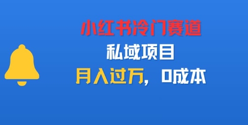 小红书冷门赛道，私域项目，月入过1W，0成本-青心网创站