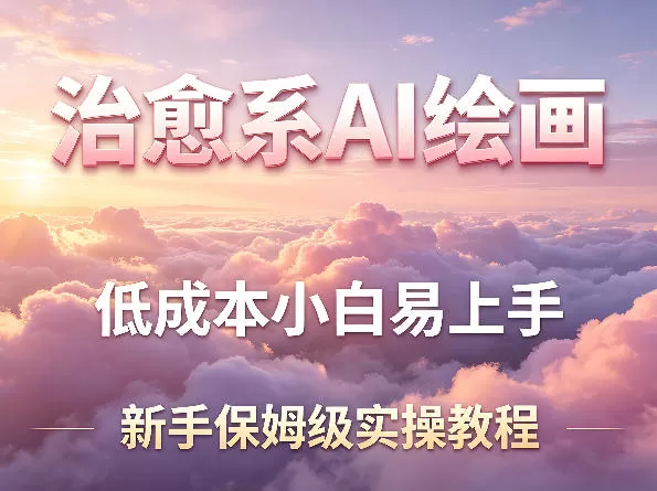 治愈系AI绘画提示词项目，低成本小白易上手，每天10分钟，新手保姆级实操教程|青心网创站