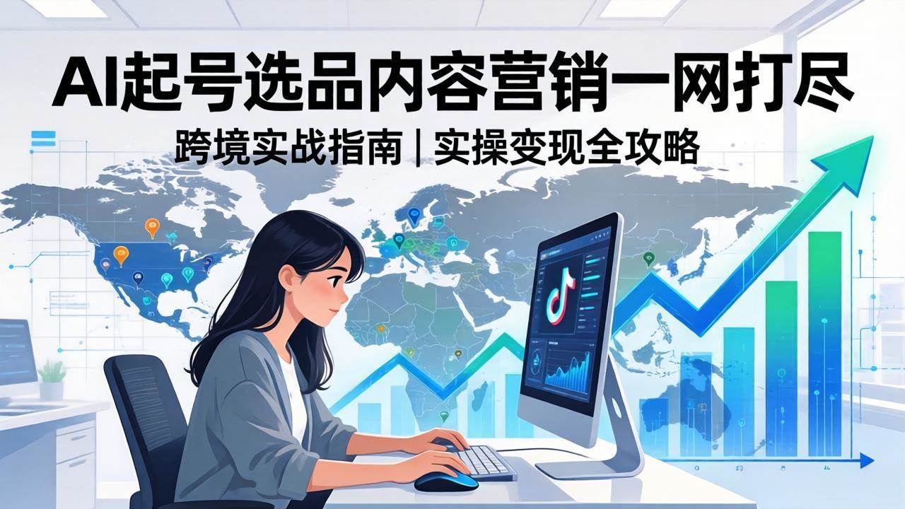 （17824期）2026 TikTok 跨境AI实操：从零基础到变现全流程，AI起号选品内容营销一网打尽|青心网创站