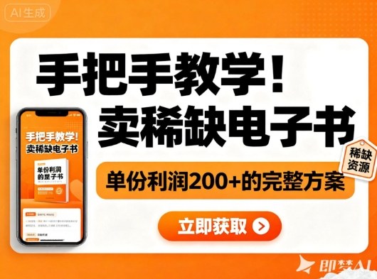 手把手教学！在小红书卖稀缺电子书，单份利润2张+的完整方案-青心网创站