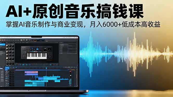 AI+原创音乐搞钱课：掌握AI音乐制作与商业变现，月入6000+低成本高收益-青心网创站