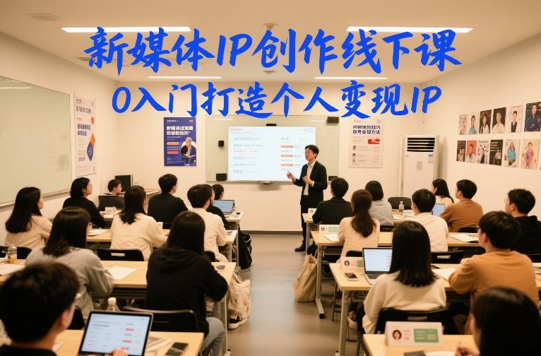 新媒体IP创作线下课，0入门打造个人变现IP青心网创青心网创站