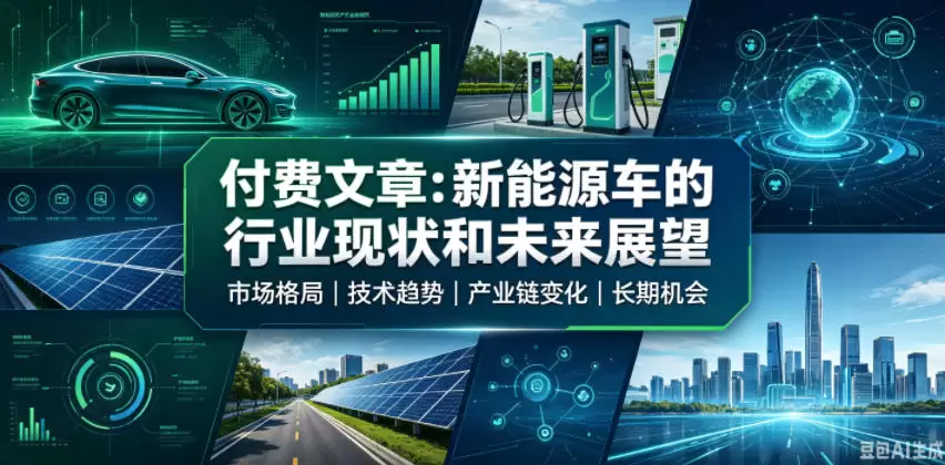 付费文章：新能原车的行业现状和未来展望|青心网创站