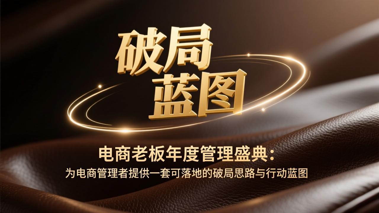 电商老板年度管理盛典:为电商管理者提供一套可落地的破局思路与行动蓝图青心网创青心网创站