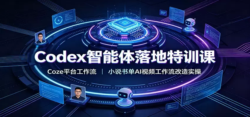Codex智能体落地特训课：Coze平台工作流，小说书单AI视频工作流改造实操|青心网创站