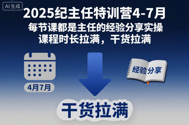 2025纪主任特训营4-7月，每节课都是主任的经验分享实操，课程时长拉满，干货拉满-青心网创站