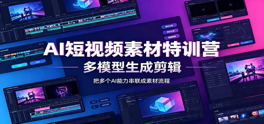 AI短视频素材特训营：Codex本地部署实操，多模型生成剪辑，爆量素材挖掘教学 - 青心资源站