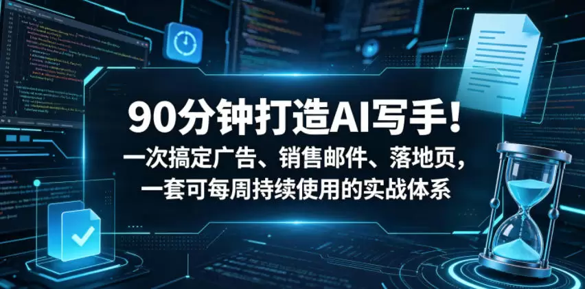 90分钟打造AI写手！一次搞定广告、销售邮件、落地页，一套可每周持续使用的实战体系【原创双语字幕】|青心网创站
