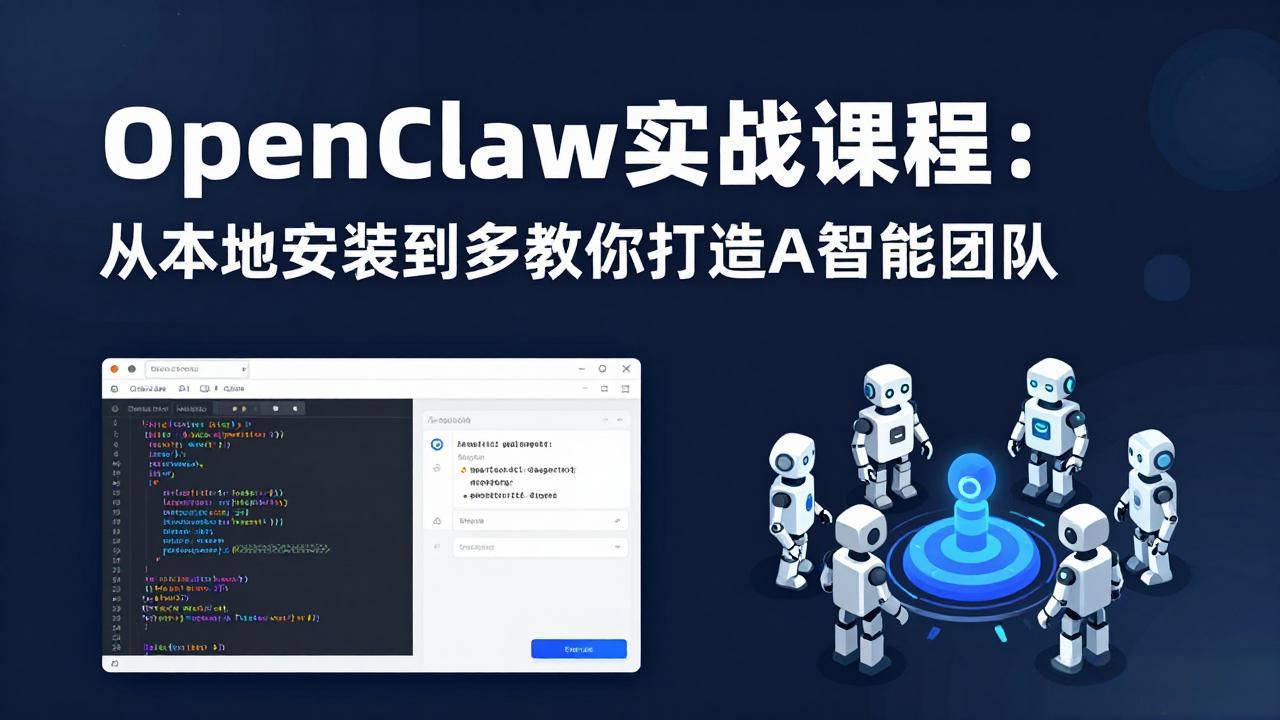 OpenClaw实战课程：从本地安装到多Agent协同，手把手教你打造AI智能团队|青心网创站