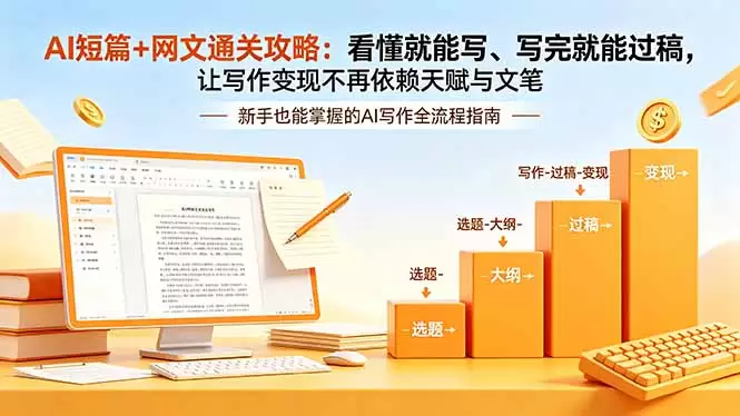AI短篇+网文通关攻略-更新：看懂就能写、写完就能过稿，让写作变现不再依赖天赋与文笔|青心网创站
