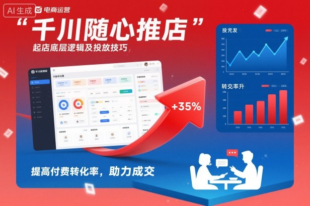 千川随心推起店底层逻辑及投放技巧,提高付费转化率,助力成交-青心网创站