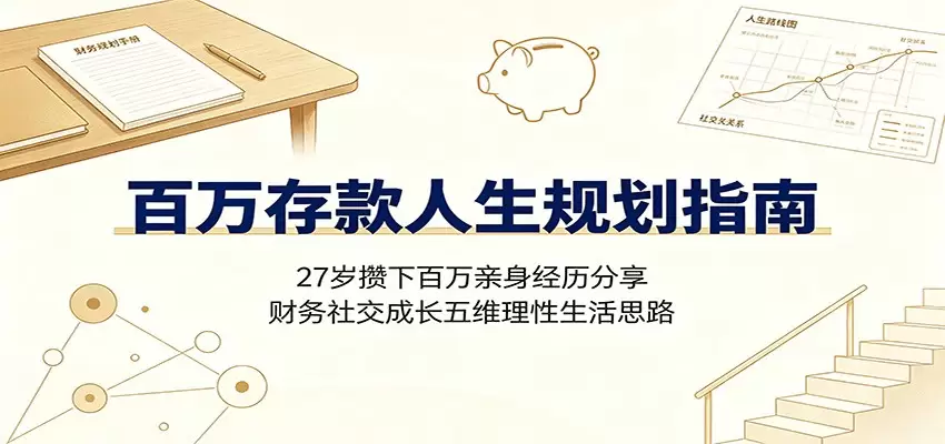百万存款人生规划指南：27岁攒下百万亲身经历分享，财务社交成长五维理性生活思路|青心网创站