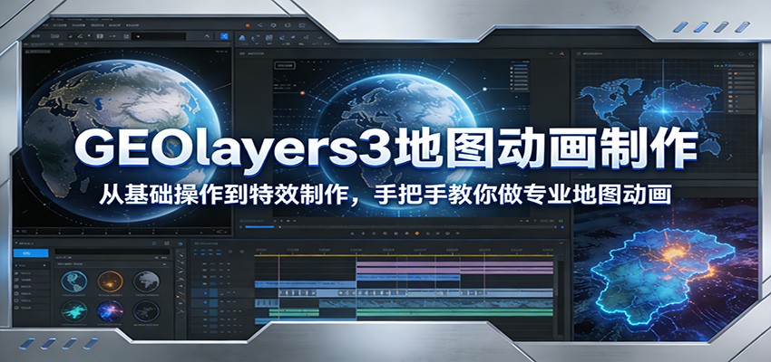 GEOlayers3地图动画制作:从基础操作到特效制作,手把手教你做专业地图动画青心网创青心网创站