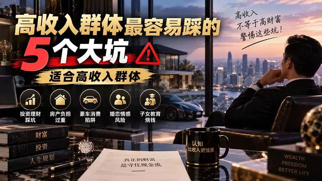 （20289期）付费文章：高收入群体最容易踩的5个大坑，适合高收入群体 - 青心资源站
