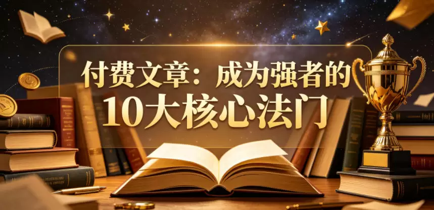 付费文章：成为强者的10大核心法门|青心网创站