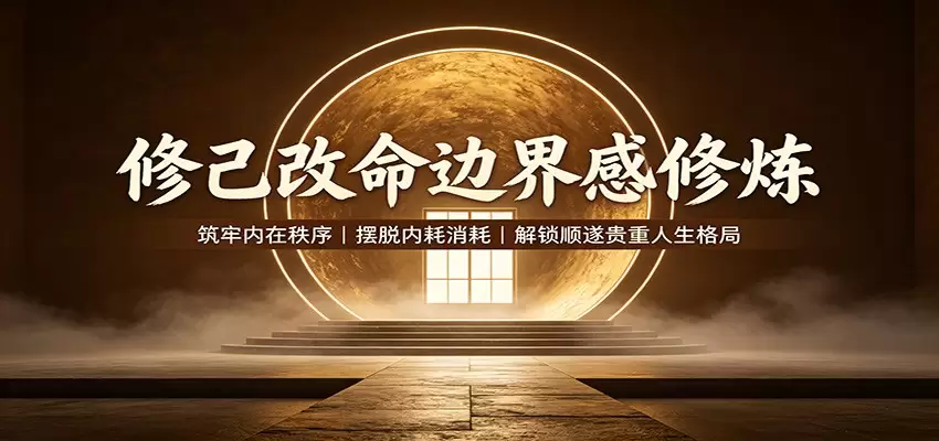 修己改命边界感修炼：筑牢内在秩序，摆脱内耗消耗，解锁顺遂贵重人生格局|青心网创站