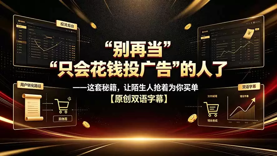 别再当“只会花钱投广告”的人了——这套秘籍，让陌生人抢着为你买单【原创双语字幕】|青心网创站