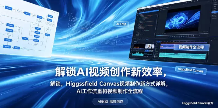 解锁AI视频创作新效率，Higgsfield Canvas视频制作新方式详解，AI工作流重构视频制作全流程|青心网创站