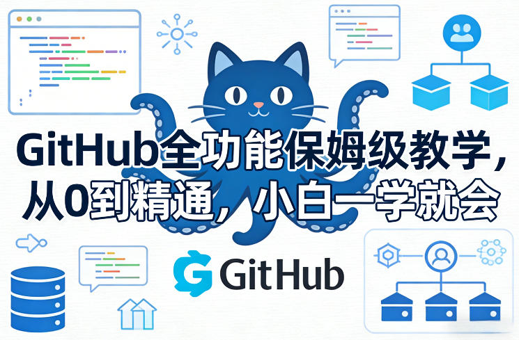 GitHub全功能保姆级教学，从0到精通，小白一学就会青心网创青心网创站